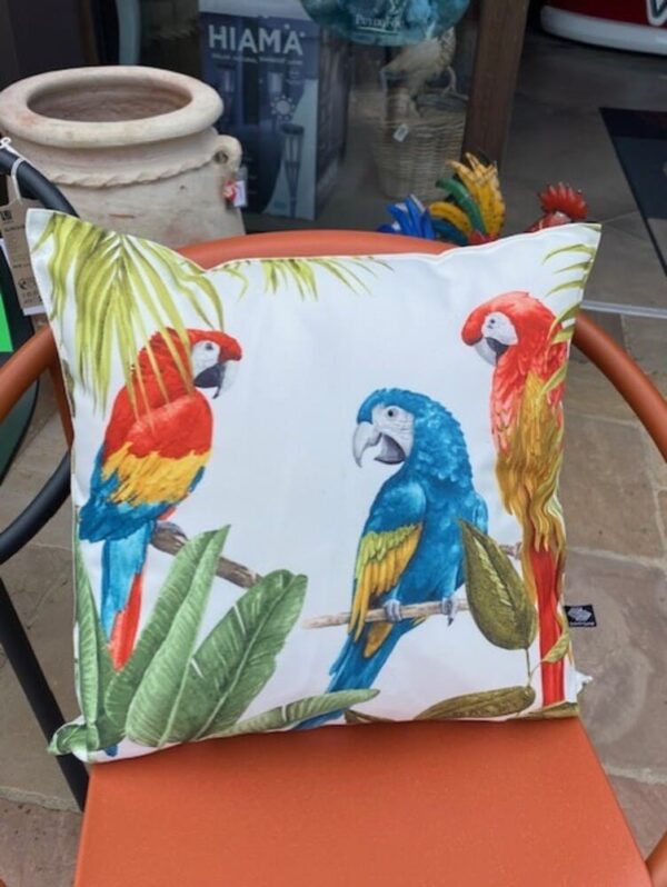 coussin exterieur toucan 45x45 blanc